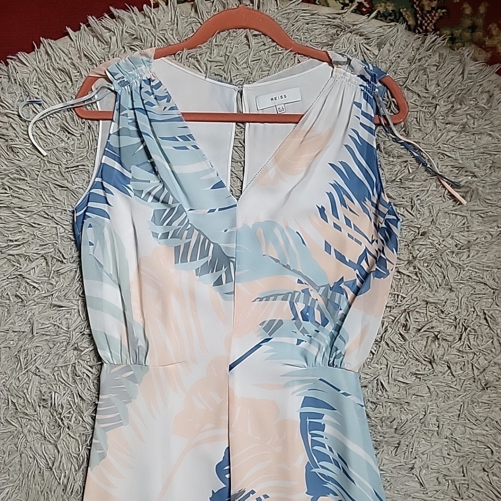 Reiss Dress Tropical Botanical Vacation Resort Travel Summer Spring Wedding 4 - Picture 2 of 12